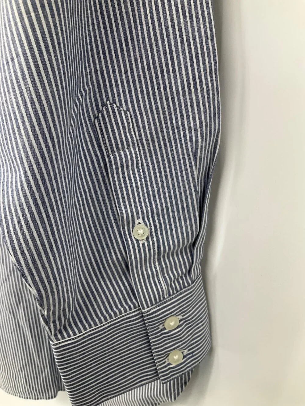 Banana Republic size Small NEW Blue white stripe button-front blouse - Picture 7 of 8